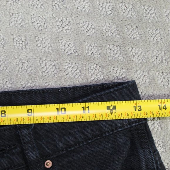 Pacsun Size 25 Black Destroyed Wide Leg Baggy Button Fly Jeans - NWOT - Picture 3 of 6